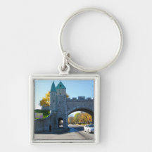 Puertas del castillo de la ciudad de Quebec Canadá Llavero