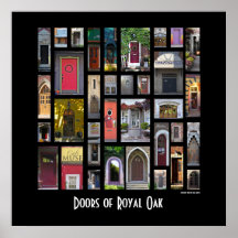 Puertas del poster real del roble