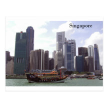 Puerto de Singapur (por St.K) Tarjeta Postal