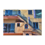 Puerto italiano, isla de Capri, Windows azul Lienzo Envuelto Para Galerías