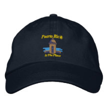 Puerto Rico es el gorra bordado lugar Gorra De Beisbol