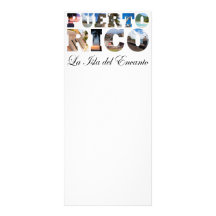 Puerto Rico La Isla Del Encanto Collage/montaje Tarjeta Publicitaria