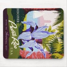 Puerto Rico los E.E.U.U., turismo de WPA y poster  Alfombrillas De Ratones