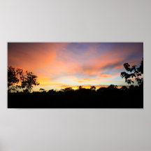 Puesta del sol africana posters
