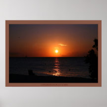 puesta del sol Aruba Posters