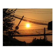 Puesta del sol atada con alambre… Krung Thep, Tail Tarjetas Postales
