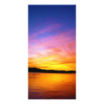 Puesta del sol colorida Knysna Suráfrica Tarjeta Fotografica