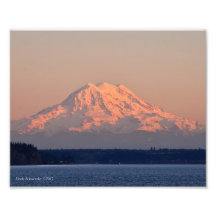 puesta del sol de 8X10 el Monte Rainier Arte Fotográfico