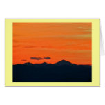 Puesta del sol de Adirondack Tarjetón