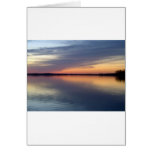 Puesta del sol de Alburgh, VT de Champlain del lag Tarjetón