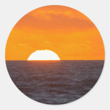 Puesta del sol de alta mar pegatinas  