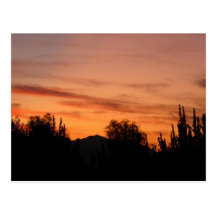 Puesta del sol de Arizona Tarjeta Postal