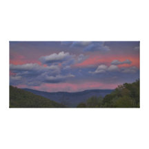Puesta del sol de Barnardsville Impresion De Lienzo