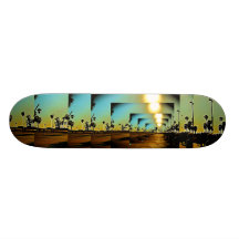 Puesta del sol de CA de la playa de Venecia Tablas De Skate