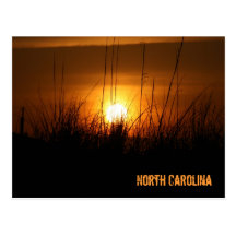 Puesta del sol de Carolina del Norte Tarjetas Postales