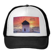 Puesta del sol de Grecia Mykonos (St.K) Gorros