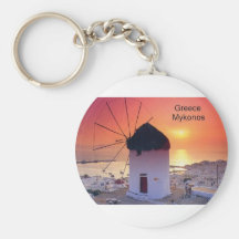 Puesta del sol de Grecia Mykonos (St.K) Llavero