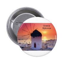 Puesta del sol de Grecia Mykonos (St.K) Pin