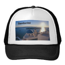 Puesta del sol de Grecia Santorini (St.K) Gorras De Camionero