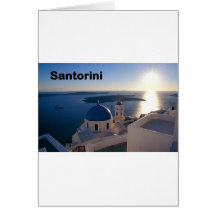 Puesta del sol de Grecia Santorini (St.K) Tarjeta