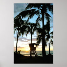 Puesta del sol de Haleiwa Posters