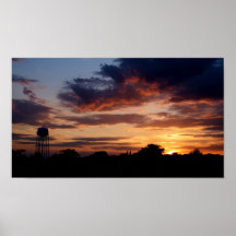 Puesta del sol de Iowa Poster