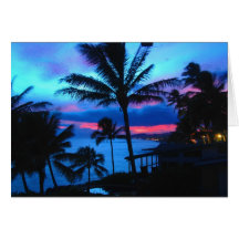 Puesta del sol de Kauai Tarjetas