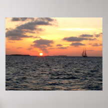 Puesta del sol de Key West - la Florida Posters