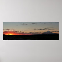 Puesta del sol de la carretera del Mt. Taranaki Impresiones