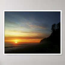 Puesta del sol de la costa de Oregon Posters