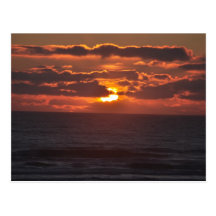 Puesta del sol de la costa de Oregon Tarjeta Postal