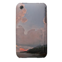 Puesta del sol de la isla iPhone 3 protectores