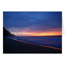 Puesta del sol de la playa de Kalalau Tarjetas
