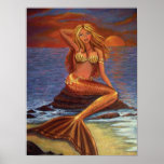 Puesta del sol de la sirena impresiones