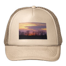 Puesta del sol de las colinas del pedernal gorros  