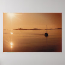 Puesta del sol de las islas de Scilly Poster
