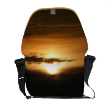 Puesta del sol de oro bolsa de mensajería