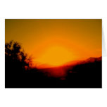 Puesta del sol de oro felicitación