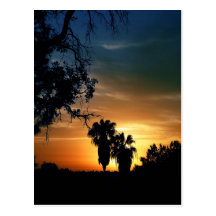 Puesta del sol de San Diego Tarjeta Postal