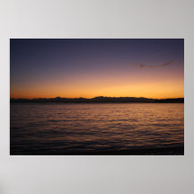 Puesta del sol de Seattle Poster