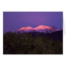 Puesta del sol de Shasta del soporte Tarjetas