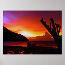 Puesta del sol de Tailandia Poster