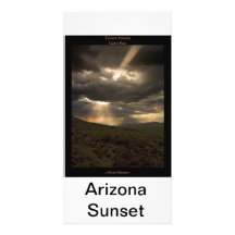 Puesta del sol de Tucson Arizona Tarjeta Personal Con Foto