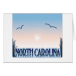 Puesta del sol del aerógrafo de Carolina del Norte Tarjeton