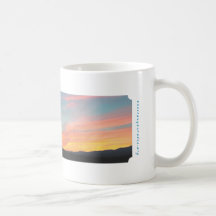 Puesta del sol del barranco de los ciervos tazas de café