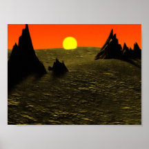 Puesta del sol del desierto impresiones