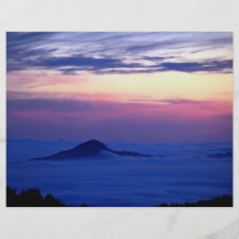 Puesta del sol del escudo de Ángeles, bosque del E Tarjeta Publicitaria