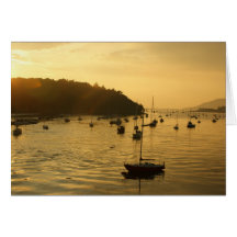 Puesta del sol del estuario de Conwy Felicitación