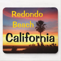 Puesta del sol del invierno en Redondo Beach, CA M alfombrillas de raton 