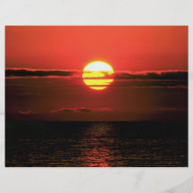 Puesta del sol del lago Erie, Upstate Nueva York,  Tarjeta Publicitaria